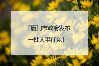 厦门市政府发布一批人事任免