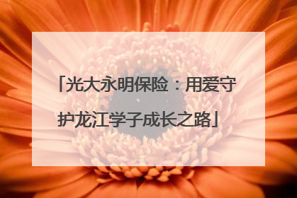 光大永明保险：用爱守护龙江学子成长之路