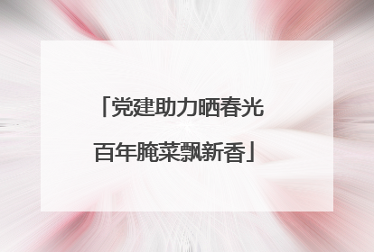 党建助力晒春光 百年腌菜飘新香