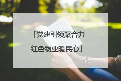 党建引领聚合力 红色物业暖民心