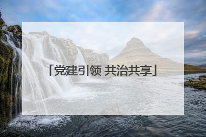 党建引领 共治共享
