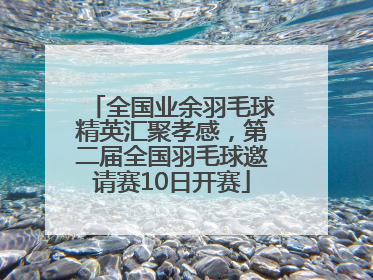 全国业余羽毛球精英汇聚孝感，第二届全国羽毛球邀请赛10日开赛