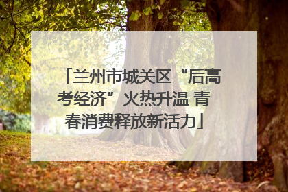 兰州市城关区“后高考经济”火热升温 青春消费释放新活力