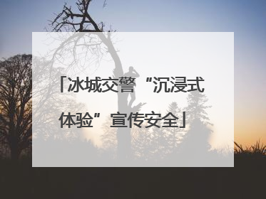 冰城交警“沉浸式体验”宣传安全