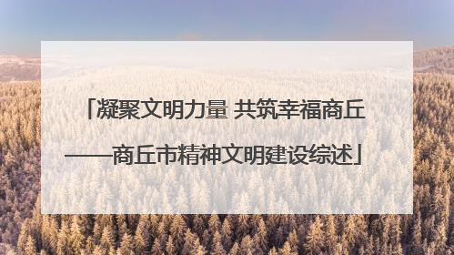 凝聚文明力量 共筑幸福商丘——商丘市精神文明建设综述