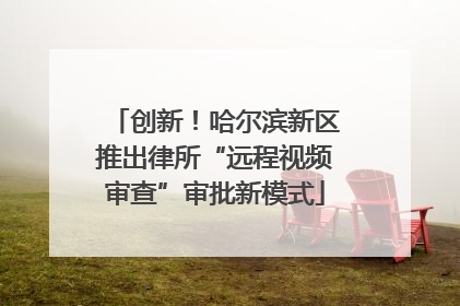 创新！哈尔滨新区推出律所“远程视频审查”审批新模式