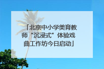北京中小学美育教师“沉浸式”体验戏曲工作坊今日启动