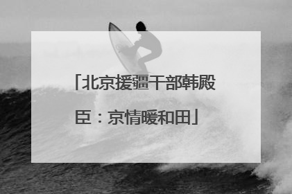 北京援疆干部韩殿臣：京情暖和田