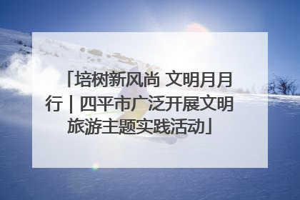 培树新风尚 文明月月行｜四平市广泛开展文明旅游主题实践活动
