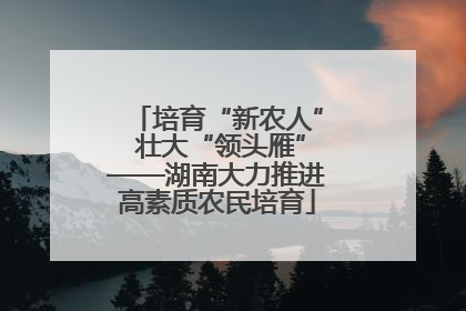 培育“新农人” 壮大“领头雁”——湖南大力推进高素质农民培育