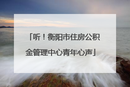 听！衡阳市住房公积金管理中心青年心声