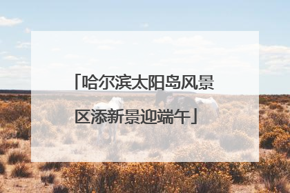 哈尔滨太阳岛风景区添新景迎端午