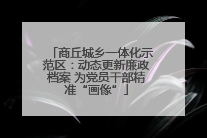 商丘城乡一体化示范区：动态更新廉政档案 为党员干部精准“画像”