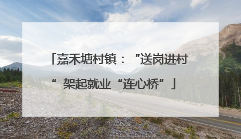 嘉禾塘村镇：“送岗进村”架起就业“连心桥”