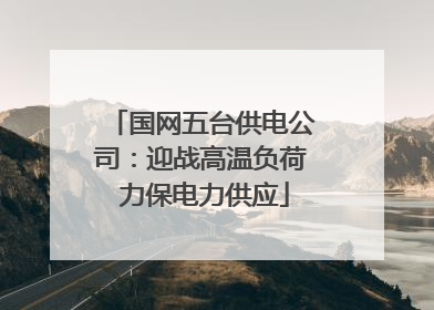 国网五台供电公司：迎战高温负荷 力保电力供应