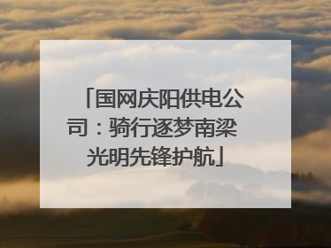 国网庆阳供电公司：骑行逐梦南梁 光明先锋护航