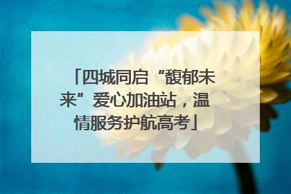四城同启“馥郁未来”爱心加油站，温情服务护航高考