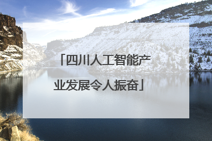 四川人工智能产业发展令人振奋