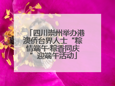 四川崇州举办港澳侨台界人士“粽情端午·粽香同庆”迎端午活动