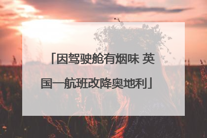 因驾驶舱有烟味 英国一航班改降奥地利
