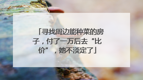 寻找周边能种菜的房子，付了一万后去“比价”，她不淡定了