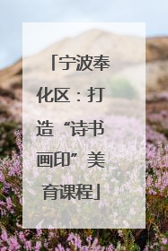 宁波奉化区：打造“诗书画印”美育课程