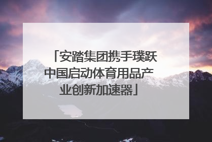 安踏集团携手璞跃中国启动体育用品产业创新加速器