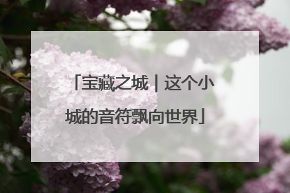 宝藏之城｜这个小城的音符飘向世界
