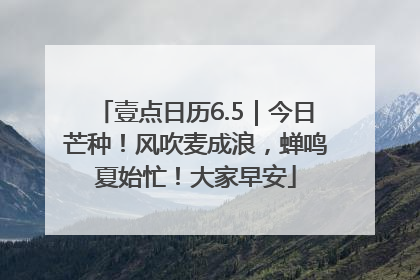壹点日历6.5｜今日芒种！风吹麦成浪，蝉鸣夏始忙！大家早安