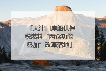 天津口岸船供保税燃料“两仓功能叠加”改革落地
