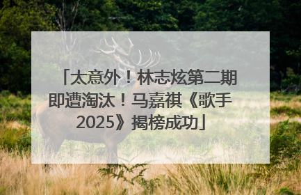 太意外！林志炫第二期即遭淘汰！马嘉祺《歌手2025》揭榜成功