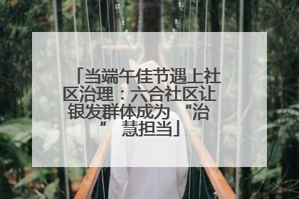当端午佳节遇上社区治理：六合社区让银发群体成为 “治” 慧担当
