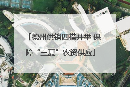 德州供销四措并举 保障“三夏”农资供应