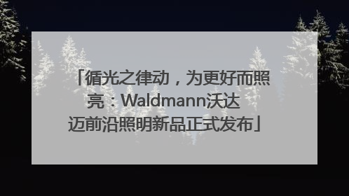 循光之律动，为更好而照亮：Waldmann沃达迈前沿照明新品正式发布