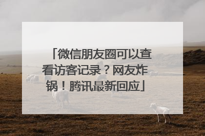微信朋友圈可以查看访客记录？网友炸锅！腾讯最新回应