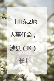 山东2地人事任命，涉县（区）长