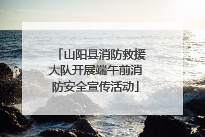 山阳县消防救援大队开展端午前消防安全宣传活动