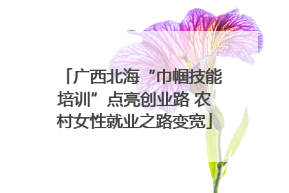 广西北海“巾帼技能培训”点亮创业路 农村女性就业之路变宽