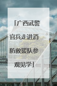 广西武警官兵走进消防救援队参观见学