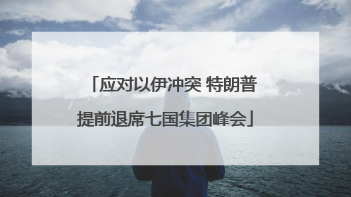 应对以伊冲突 特朗普提前退席七国集团峰会