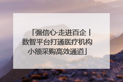 强信心·走进百企丨数智平台打通医疗机构小额采购高效通道