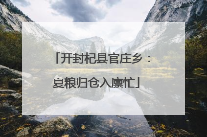 开封杞县官庄乡：夏粮归仓入廪忙