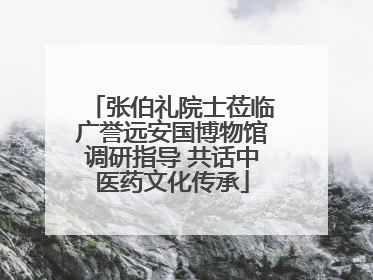张伯礼院士莅临广誉远安国博物馆调研指导 共话中医药文化传承
