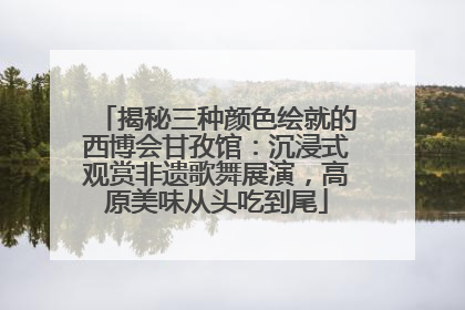 揭秘三种颜色绘就的西博会甘孜馆：沉浸式观赏非遗歌舞展演，高原美味从头吃到尾