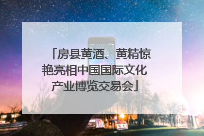 房县黄酒、黄精惊艳亮相中国国际文化产业博览交易会