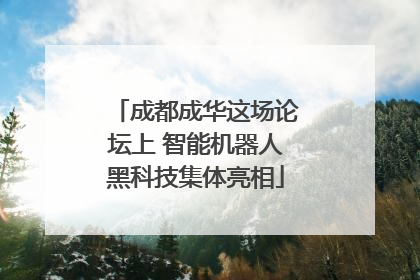 成都成华这场论坛上 智能机器人黑科技集体亮相