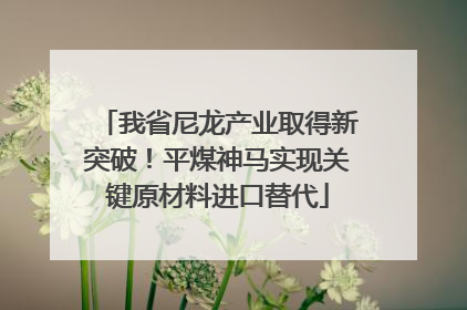 我省尼龙产业取得新突破！平煤神马实现关键原材料进口替代