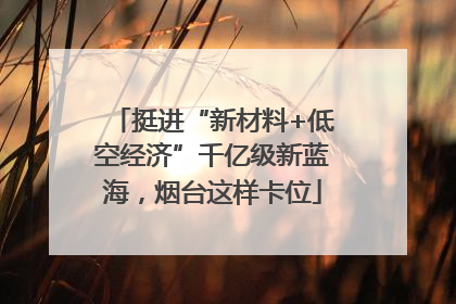 挺进“新材料+低空经济”千亿级新蓝海，烟台这样卡位