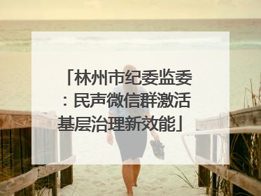 林州市纪委监委：民声微信群激活基层治理新效能