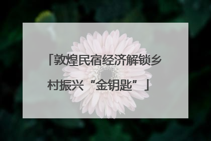 敦煌民宿经济解锁乡村振兴“金钥匙”